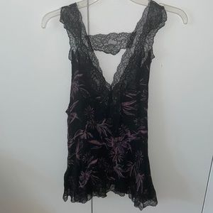 Free People black lace tank tunic
